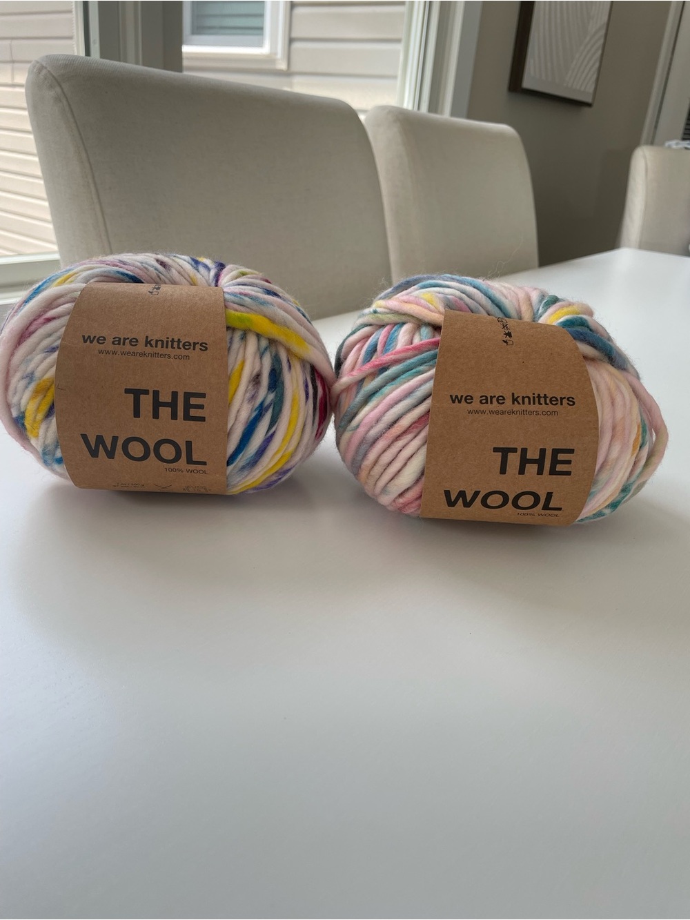 We Are Knitters  The Wool  100% Wool yarn  Hand Painted Sprinkle  Yarnicorn New